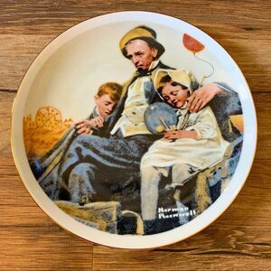 Vintage Normal Rockwell 80’s Decor Plate Home Decorations Japan Fine China 6.5”